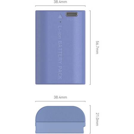 SmallRig 5406 - zamiennik, akumulator USB-C, Canon LP-E6P / E6P-C26, wymiary